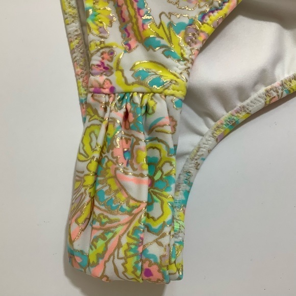 VS multi color bikini bottom w gold size Small EUC - Picture 6 of 9